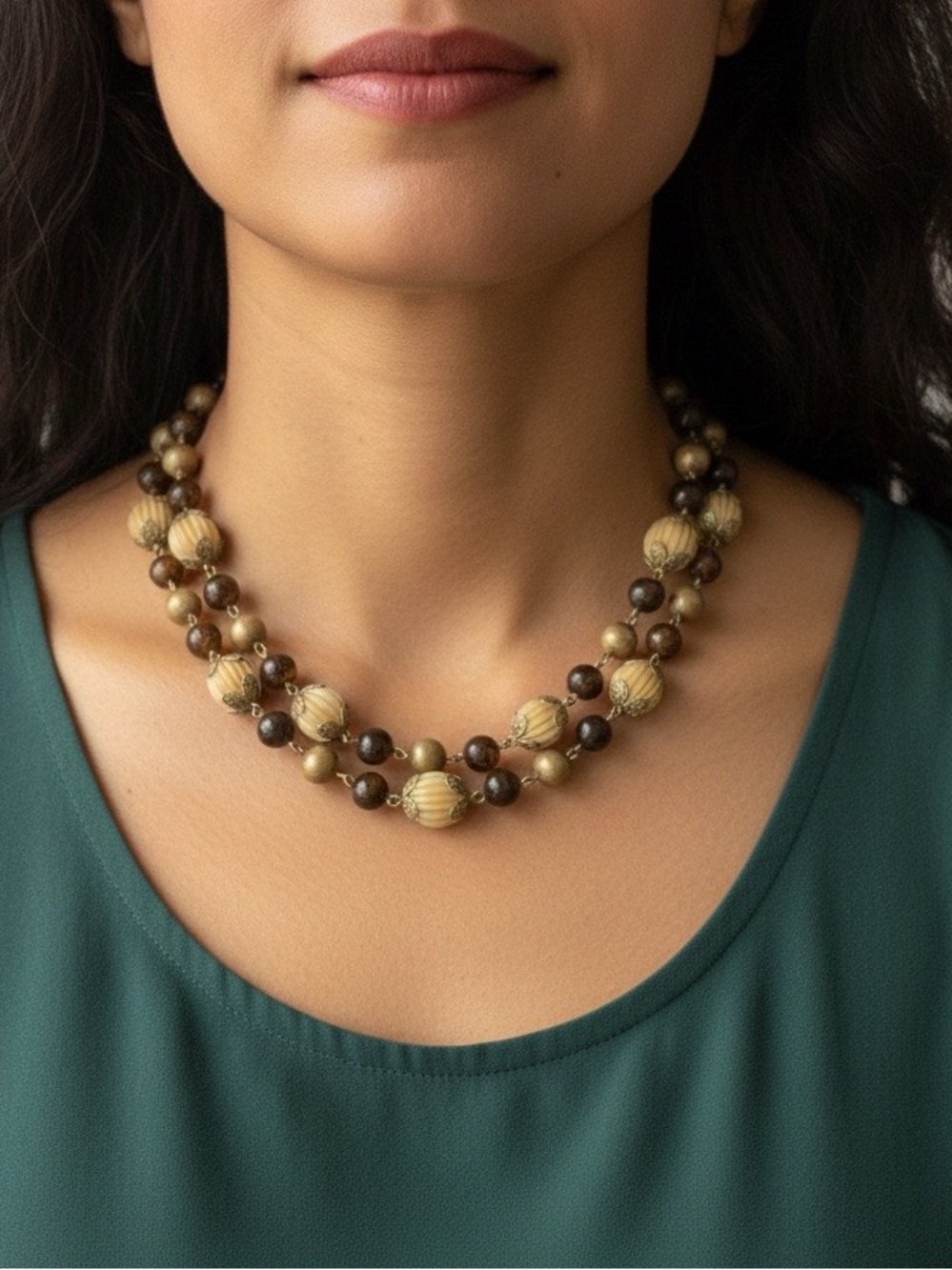 Freirich Multiple Strand Lucite Collar Necklace